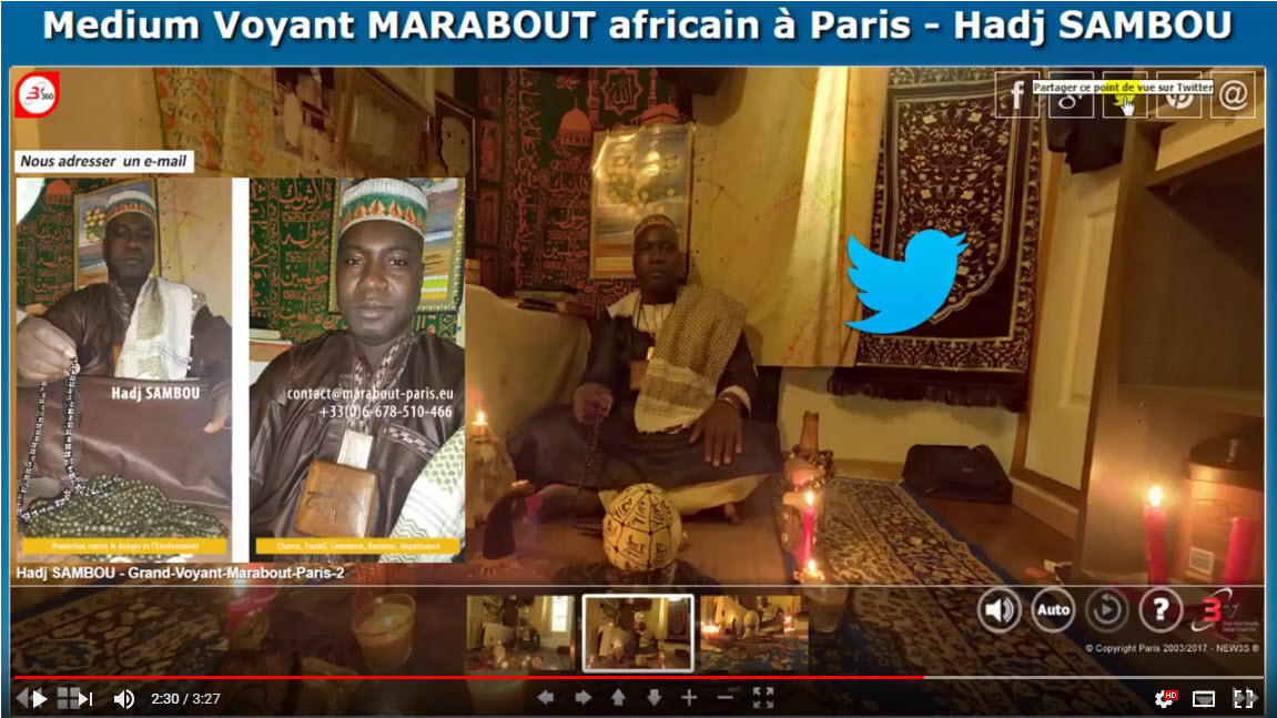 Hadj SAMBOU Marabout africain à Paris Grand Voyant Medium resoud les problemes de fidelite entre epoux chance commerce - vaudou magie noire - Consulte sur Internet et travaille par correspondance